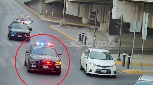 Oficial auxilia a hombre que sufrió emergencia en Monterrey
