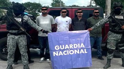 Caen cuatro sujetos armados en Matamoros; decomisan arsenal