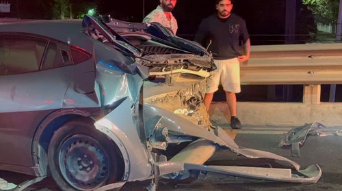 Choque múltiple en Carretera Nacional deja un lesionado