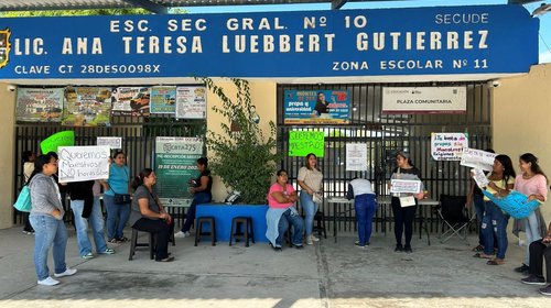 Exigen presencia de maestros en secundaria de Reynosa