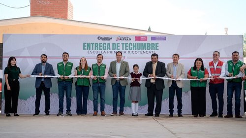 Entregan nueva techumbre en primaria de Saltillo