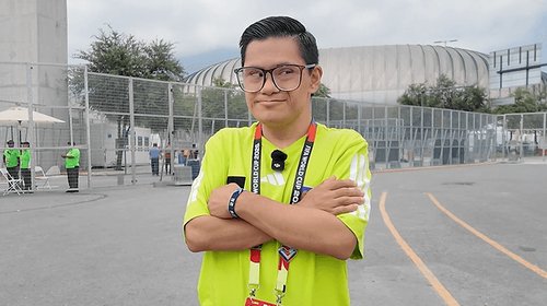 David cumplió el sueño de vivir el Mundial FIFA™ desde la cancha