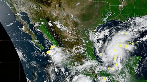 Se forma depresión tropical Veinte-E frente a costas de México