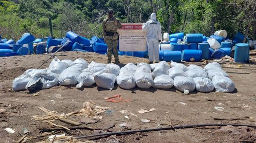 Aseguran casi 17 toneladas de metanfetamina en Sinaloa