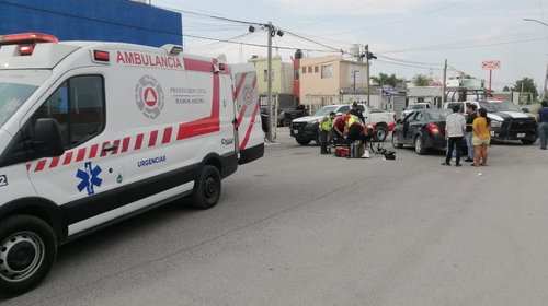 Motociclista resulta lesionado tras accidente en Ramos Arizpe