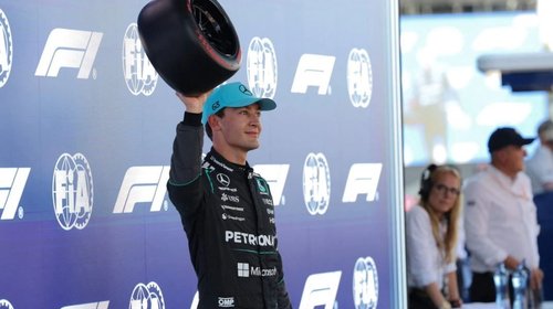 Russell logra la pole en Montmeló; 'Checo' saldrá en el lugar 19