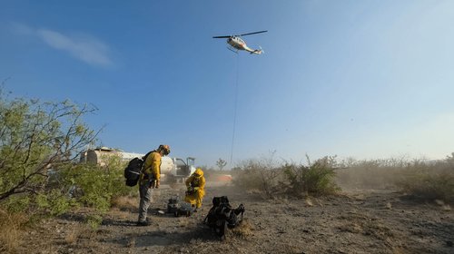 Atienden PC dos incendios forestales en diferentes puntos de NL