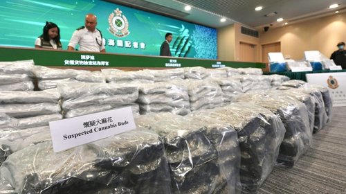 Decomisan 535 kilos de marihuana en puerto de Hong Kong