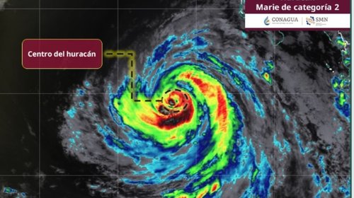 Huracán Marie sube a categoría 2 frente a Baja California Sur