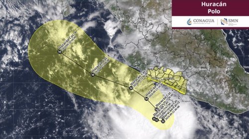 'Polo' se intensifica a huracán categoría 1 en el Pacífico