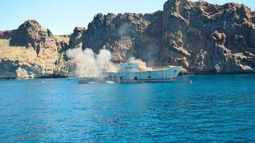 Hundimiento del exbuque en Sonora amplía arrecife artificial