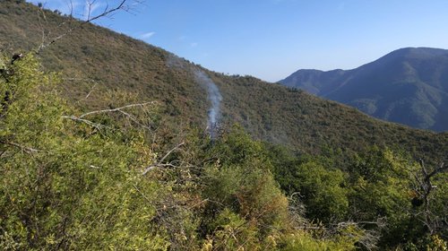 Provoca rayo incendio forestal en sierra de Santiago