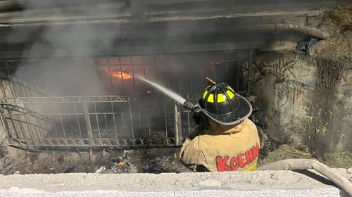 Incendian contenedor y drenaje pluvial en Ramos Arizpe