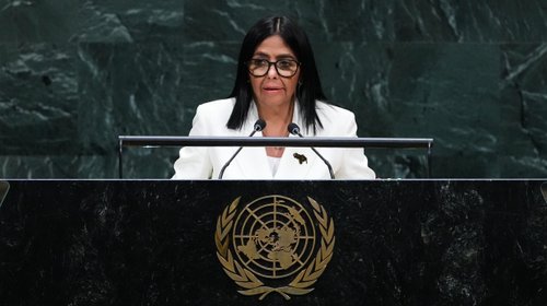 Promete Delcy Rodríguez elecciones en Venezuela ante la ONU