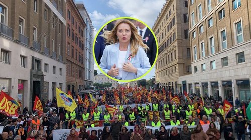 Manifestantes toman las calles de Italia contra el Gobierno