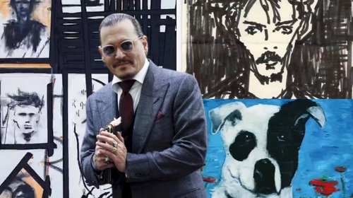 Johnny Depp revela sus pinturas en China y mira hacia México