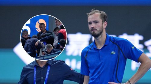 Medvedev descalificado por golpear aficionado en Abierto de China