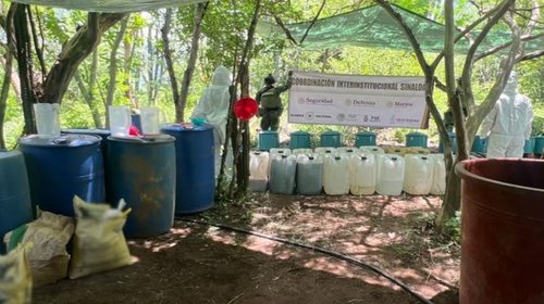 Inhabilitan centro de insumos para metanfetamina en Culiacán