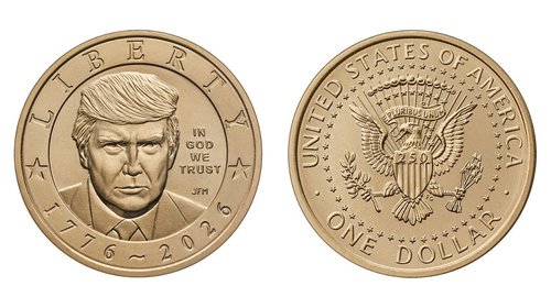 Salen a la venta monedas conmemorativas de Donald Trump