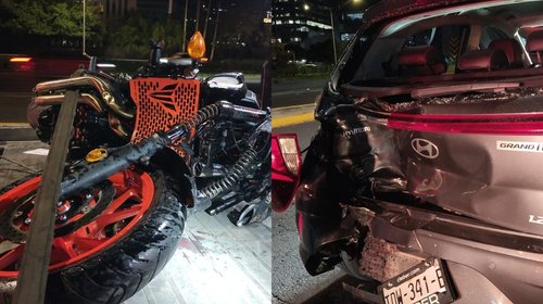 Motociclista lesionado tras impactarse contra auto en San Pedro