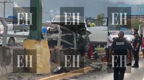 Mujer termina prensada tras aparatoso choque en San Pedro