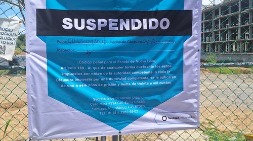 Supenden trabajos en terrenos emproblemados de Creare Desarrollos