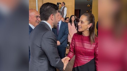 Samuel García se reúne con Sheinbaum en 50 aniversario CCE