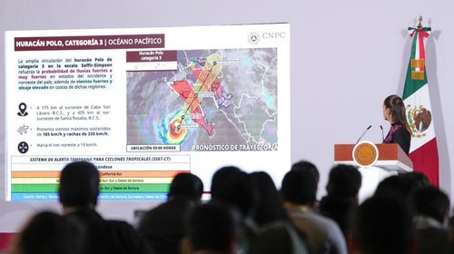No salir de casa hasta que haya pasado el huracán Polo: CNPC