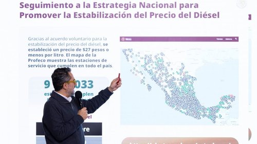 Más del 88% de gasolineras vende diésel a menos de $27: Profeco
