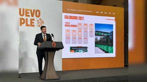 Cerrará Samuel García administración con 5 mil nuevos camiones