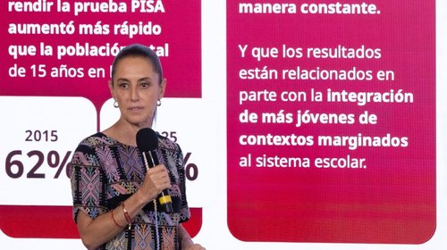 Presidenta defiende 'Nueva Escuela Mexicana' frente a prueba PISA