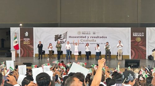 Sheinbaum destaca programas sociales y obras en Coahuila