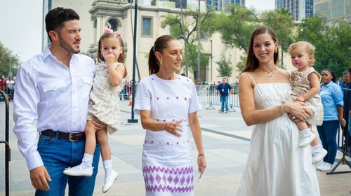 Samuel García recibe a Claudia Sheinbaum por Segundo Informe