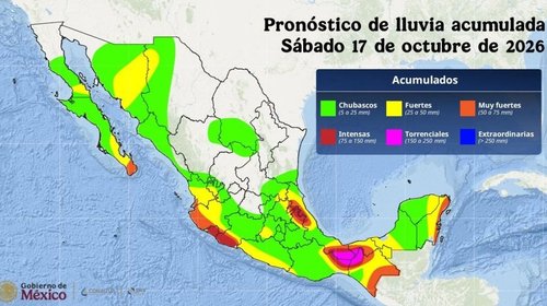 Sheinbaum llama a seguir alertas de Protección Civil por 'Trudy'