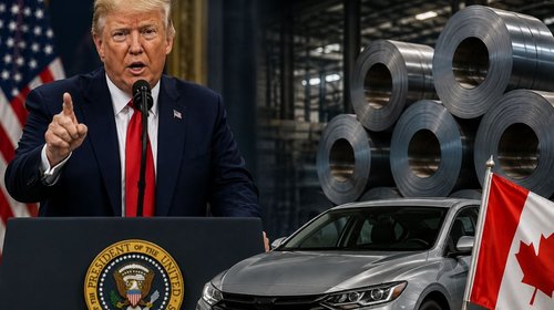 Trump impone 50% de aranceles para autos y acero de Canadá