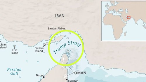 Trump analiza poner su nombre al estrecho de Ormuz